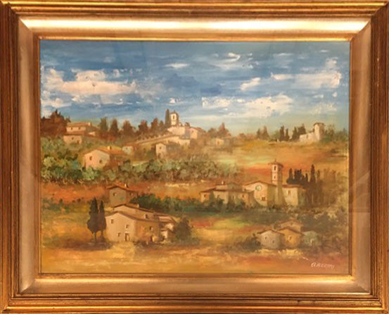 Aldo Guglielmo Azzini - Scorcio del campano di Carmignano(dal vero)