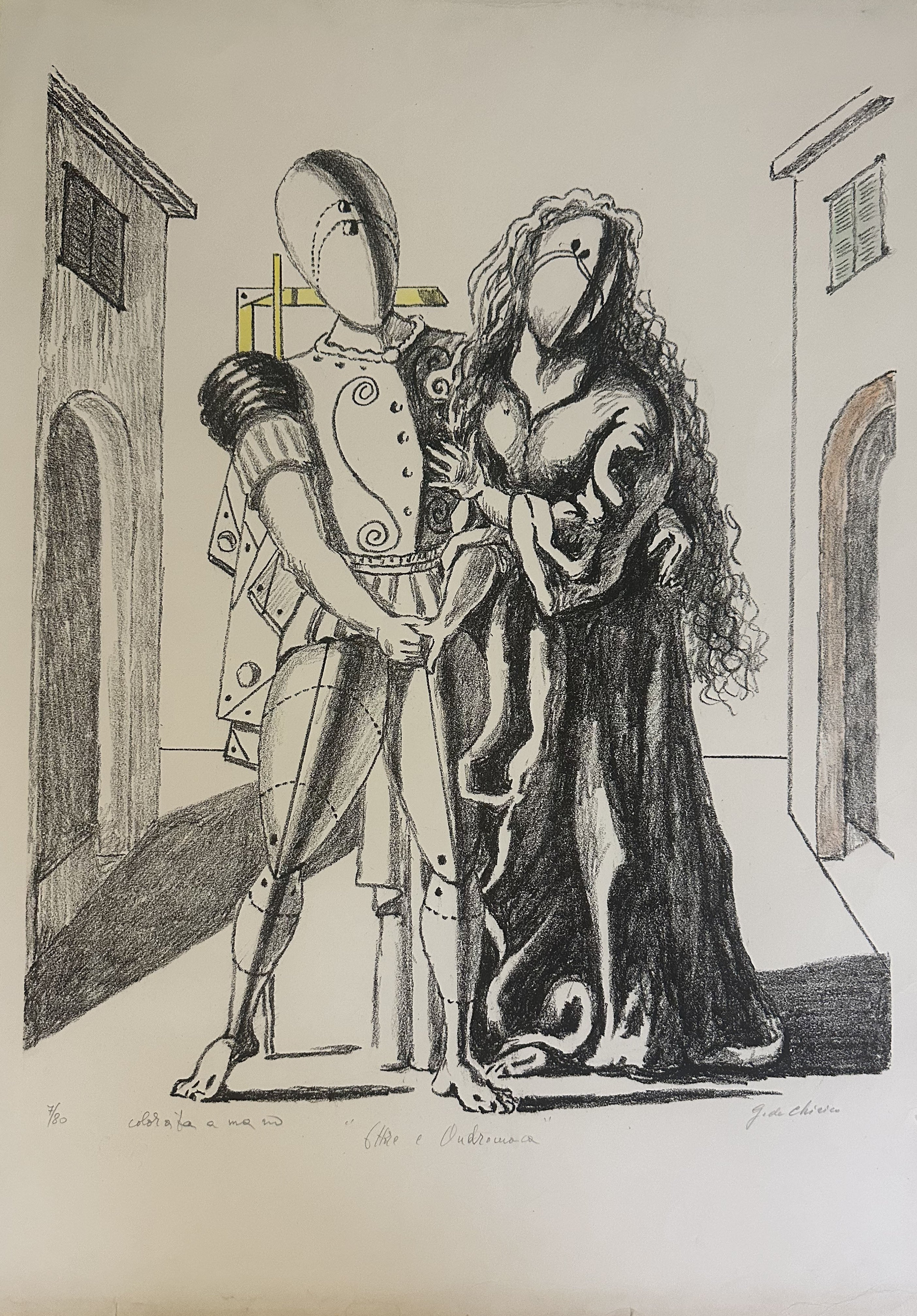 Giorgio De Chirico - Héctor y Andrómaca