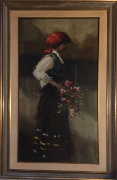 Luigi Rocca - Donna con fiori