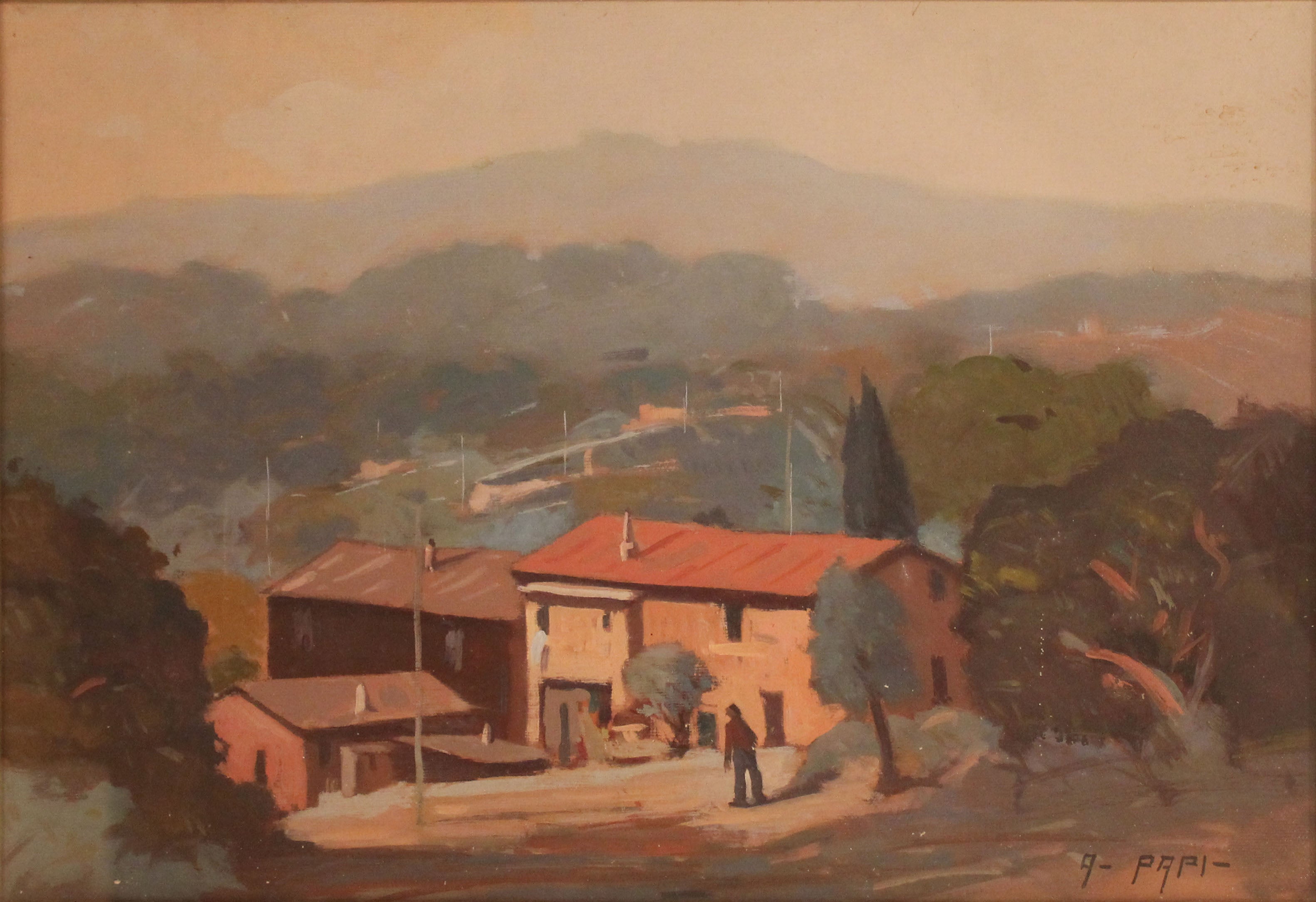 Alfonso Papi - Tramonto toscano