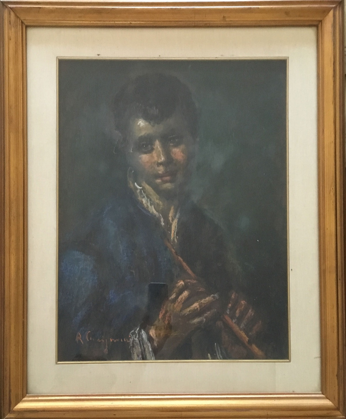 Roberto Carignani - Niño con flauta