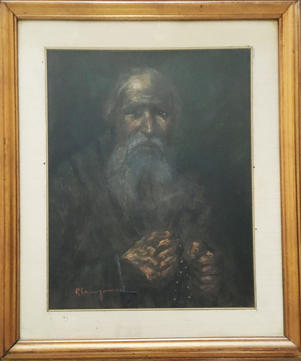 Roberto Carignani - Old Man with Rosary