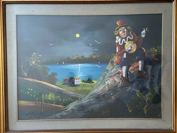 Angelo Manini - Clown - Olio su tela