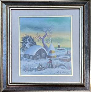 Senza titolo (paesaggio), olio su tela di Gregor Koboski