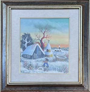 Senza titolo (paesaggio), olio su tela di Gregor Koboski