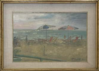 Marina di Teresa Sacchi Notte, Olio su tela, 30 × 40 cm