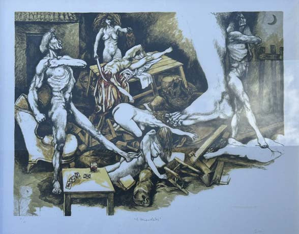 Figure nell'opera I conquistatori di Renato Guttuso