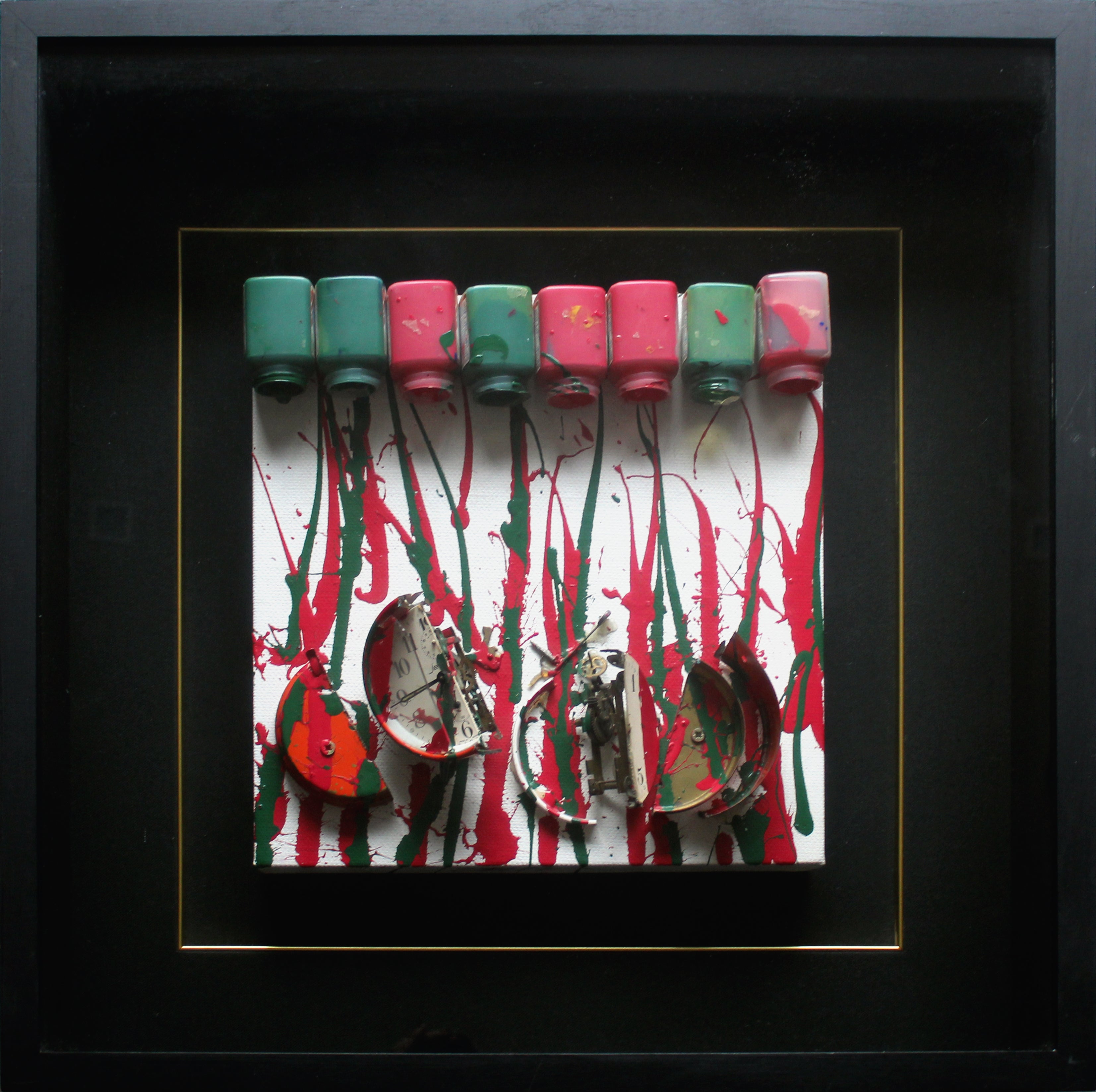Arman - Collection of tubes and alarm clocks