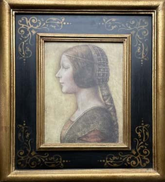La bella principessa di Leonardo da Vinci, grafica d'arte Scripta Manent