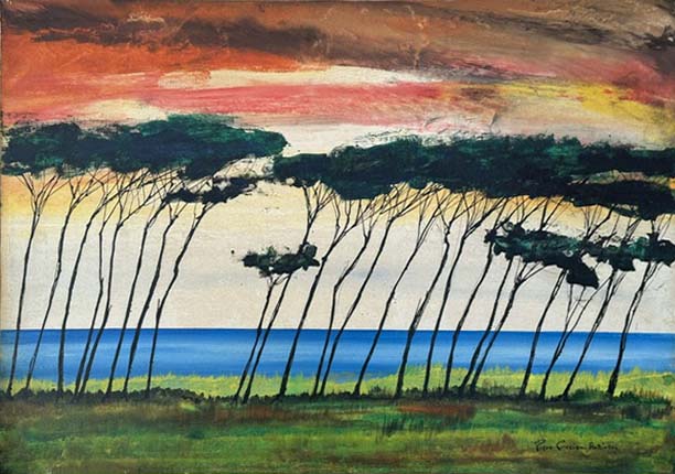 Paesaggio di Piero Cruciani Antinori, olio su tela