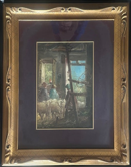 Mario Fattori - Interno di ovile