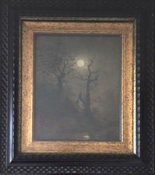 Autore Sconosciuto - Senza titolo (Paesaggio notturno)