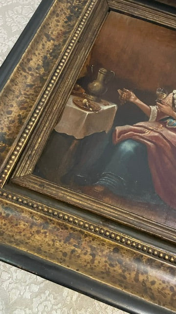 Donna seduta in un interno – Olio su tavola – Gabriel Metsu
