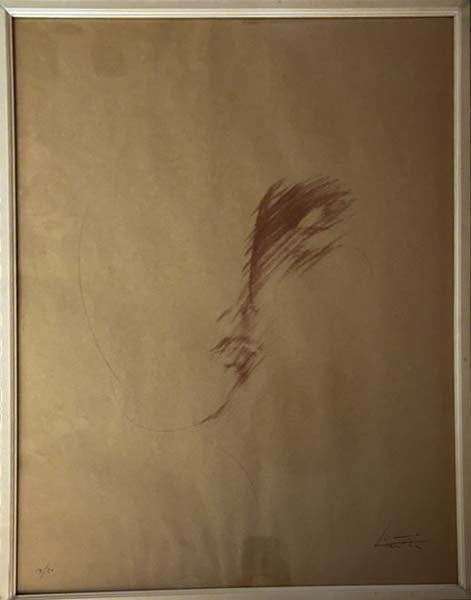 Volto di Lino Tardia, opera grafica su carta