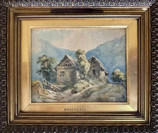 Paesaggio di montagna - Olio su tela - Ronchetti