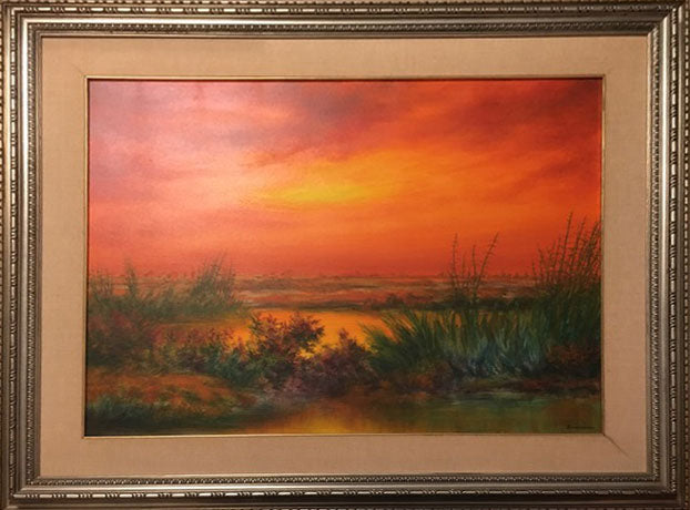 Antonio Zambrella (Lucanino) - Canne al tramonto