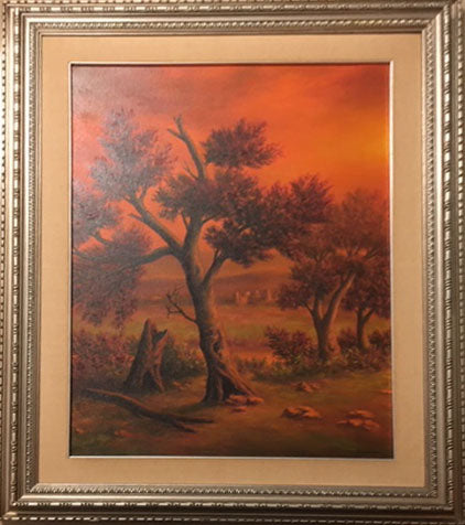 Antonio Zambrella (Lucanino) - Alberi al tramonto