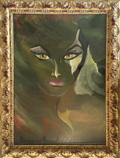 Ritratto di donna - Olio su tela - Romano Mussolini