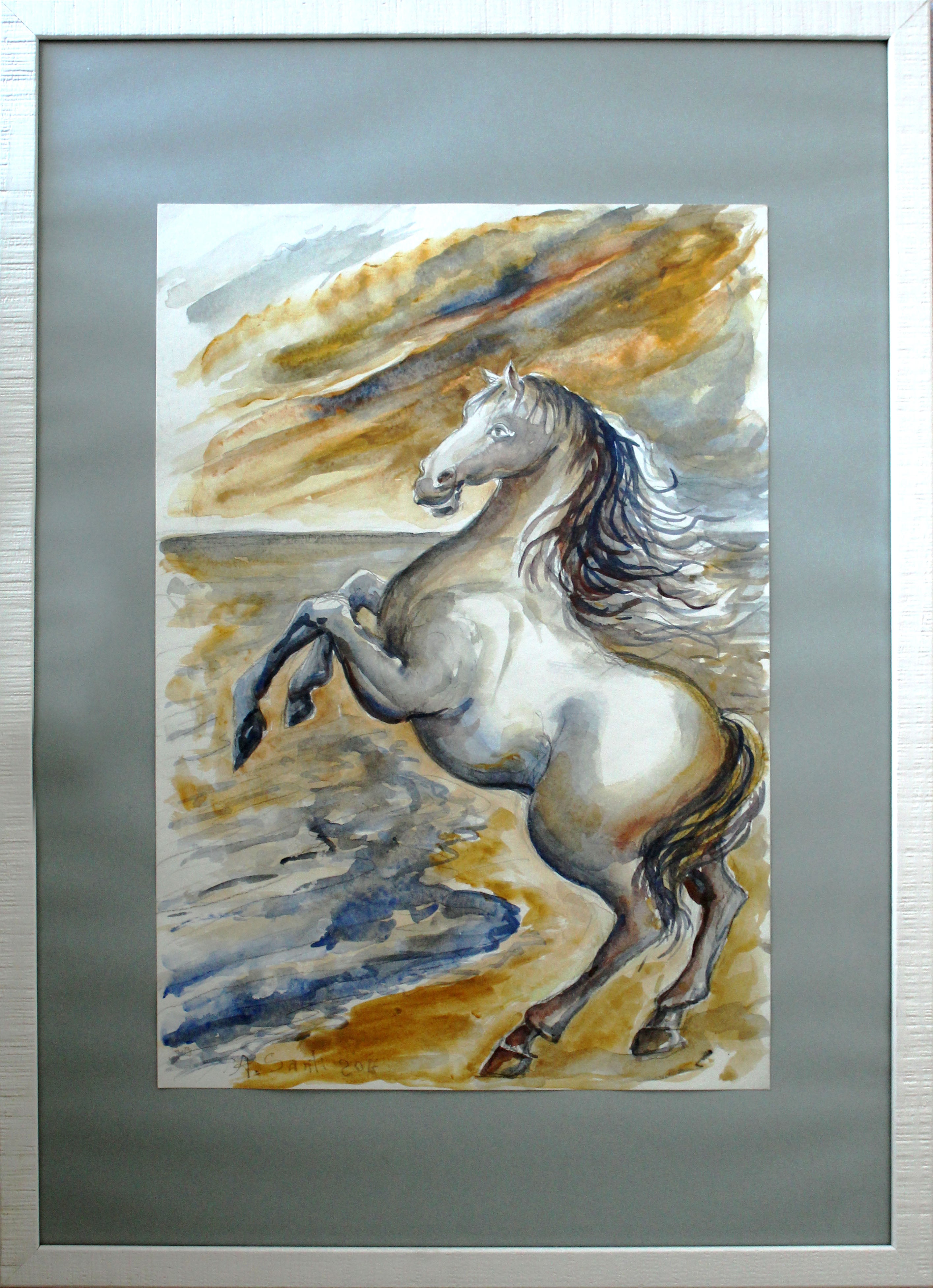 Arduina Santi - Cavallo in riva al mare