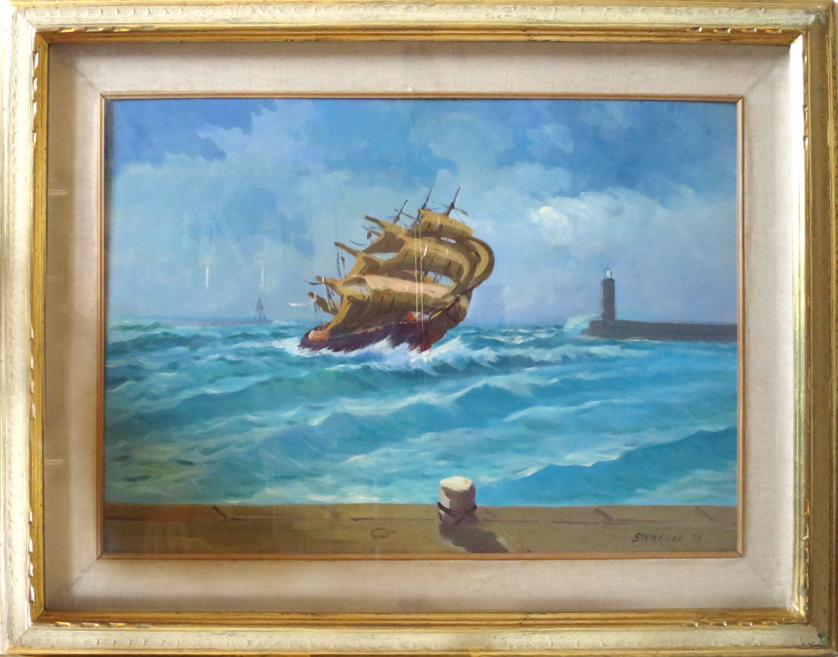 Alfredo Stengher - Libeccio nell'avamporto
