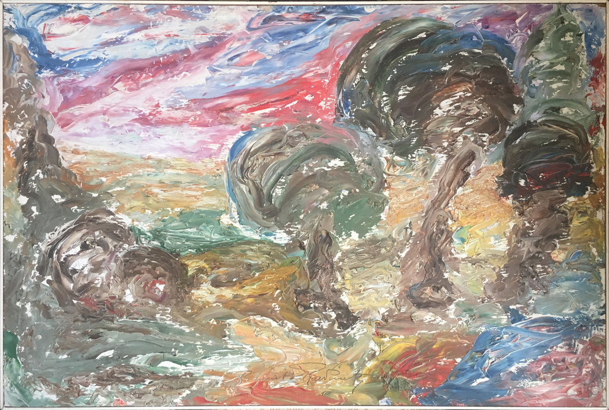 Renato Ravinetti - Campagna con alberi