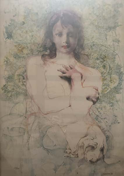 Nudo, litografia di Renzo Vespignani
