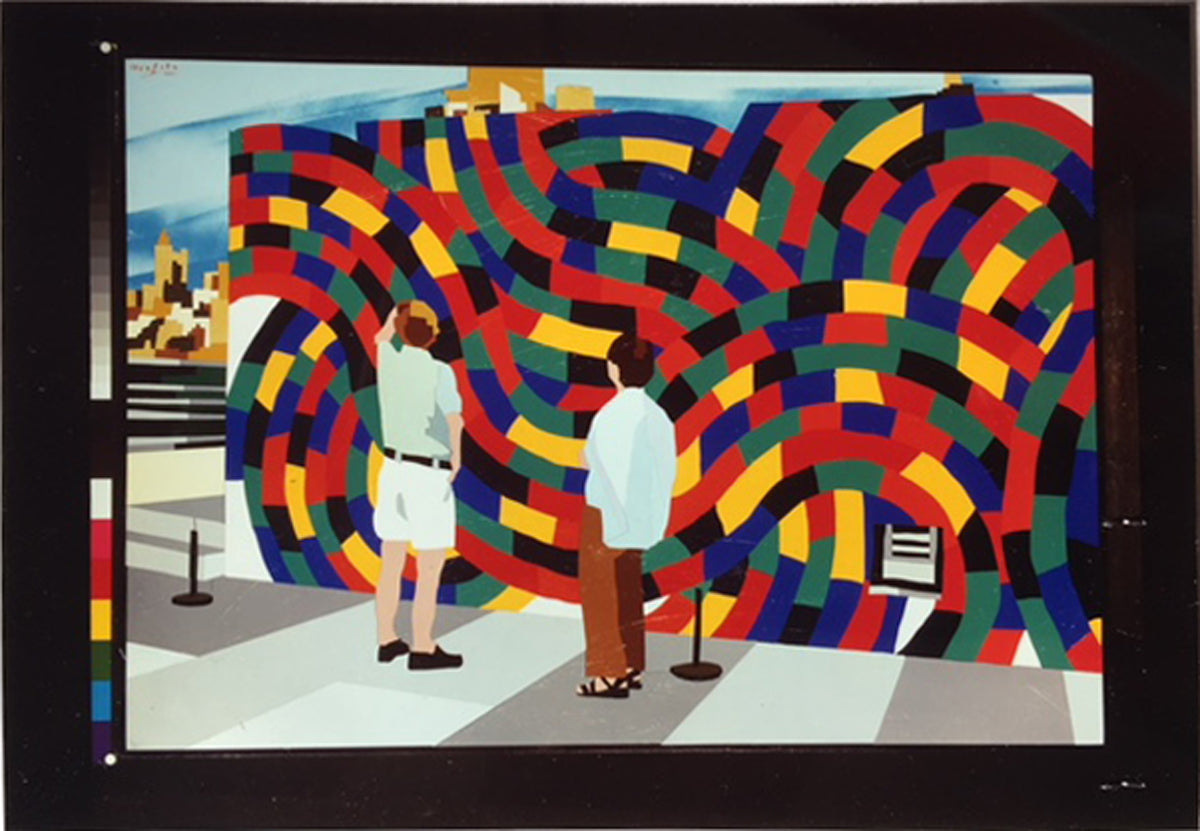 Ugo Nespolo - Lewitt on the met terrace