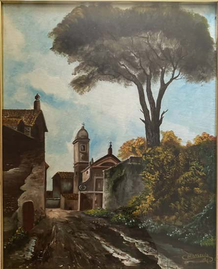 Roma scorcio - Olio su tela - De Angelis