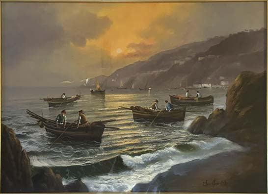 Marina - Olio su tela - Elio Amoroso