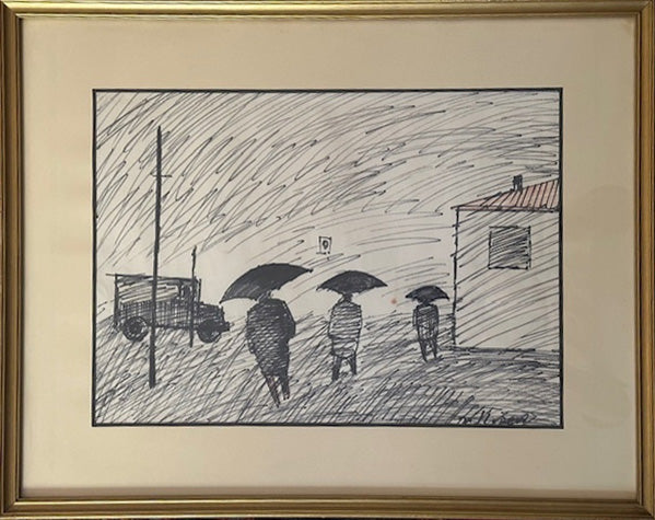 Franco Villoresi (attribuito a) - Gli ombrelli
