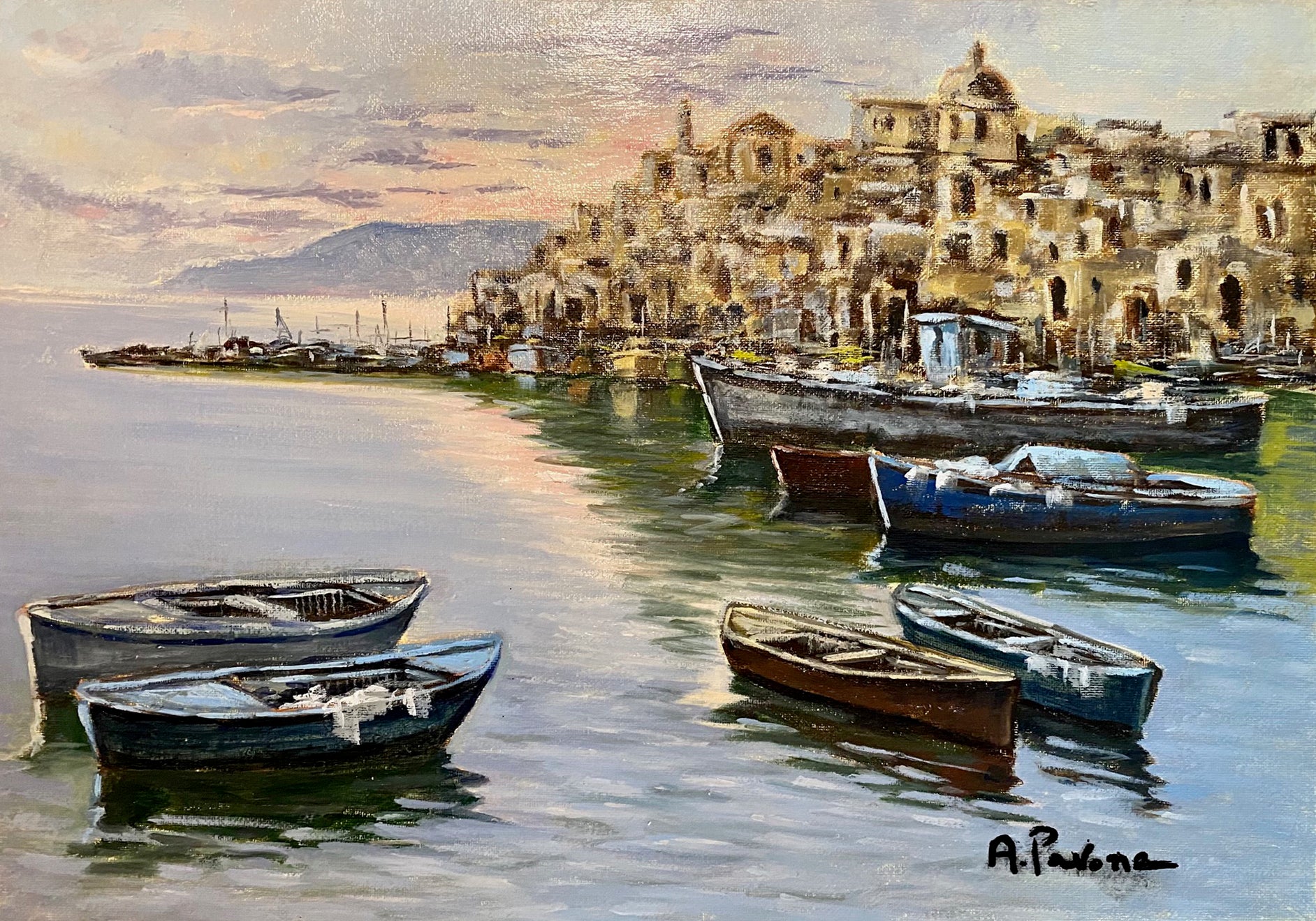 Alfredo Pavone - Port towards evening