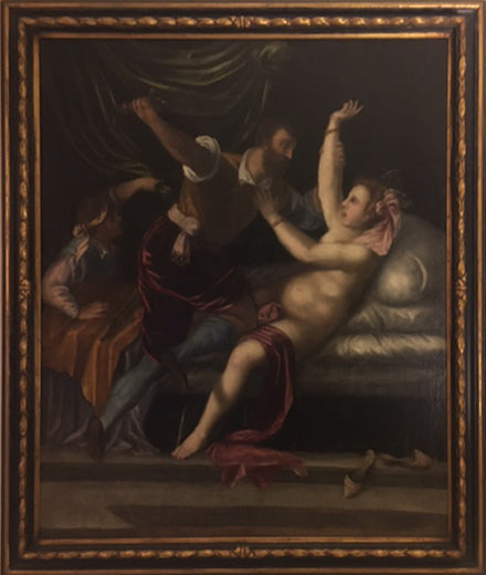 Ratto di Lucrezia (Tarquinio e Lucrezia) - copia anonima da Tiziano Vecellio