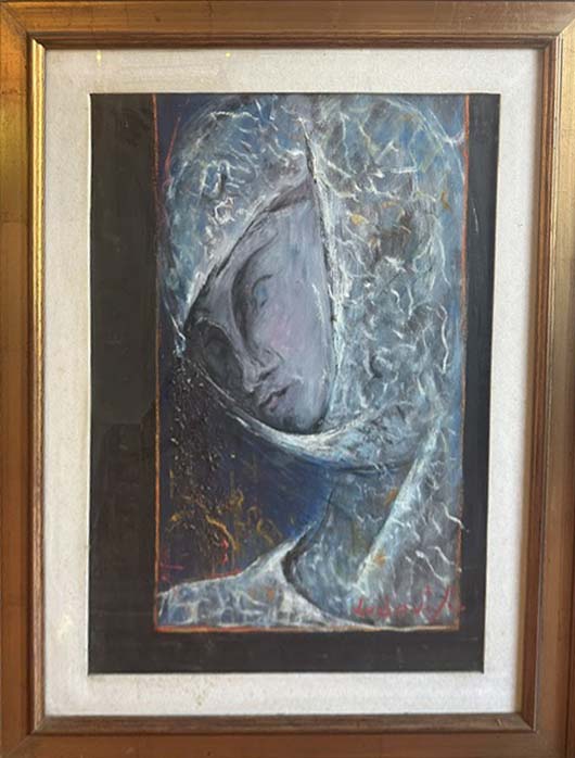 Donna velata - Olio su tela -  Felice Ludovisi