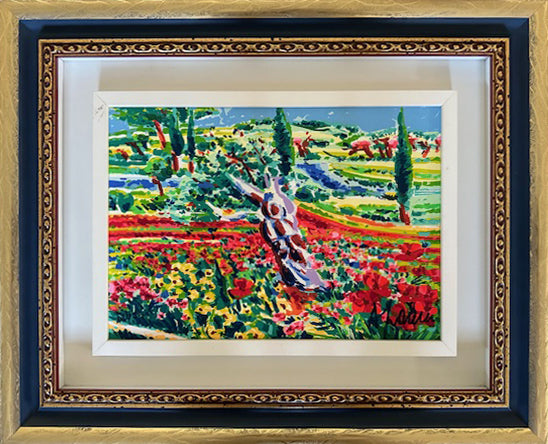 Athos Faccincani - Luce, sole alto e colori intorno ad un ulivo