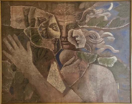 Mirabilia volto di Nino La Barbera, tecnica mista su tela