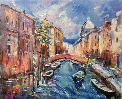 Venezia di Alfredo Grimaldi, olio su tela