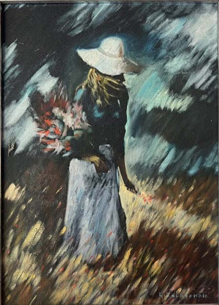 Contadina di G. Coladonato, olio su tela