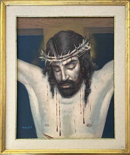 Cristo di Wahid Magharbeh, olio su tela