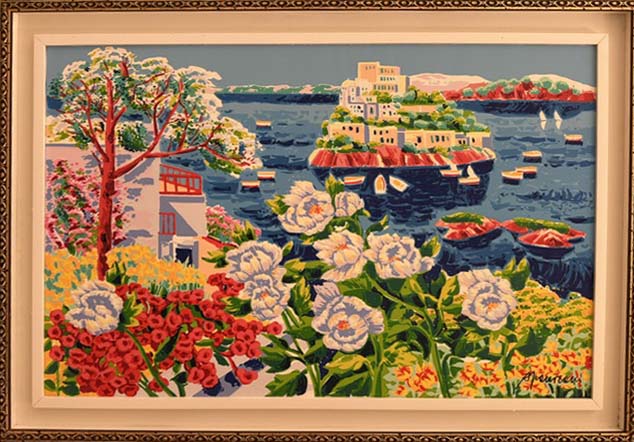 Tra realtà e fantasia, Ischia e il sogno di Athos Faccincani, serigrafia polimaterica