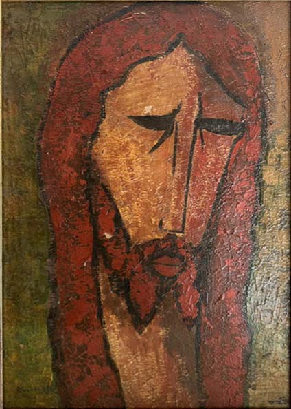 Cristo di R. Ribaudo, olio su tela