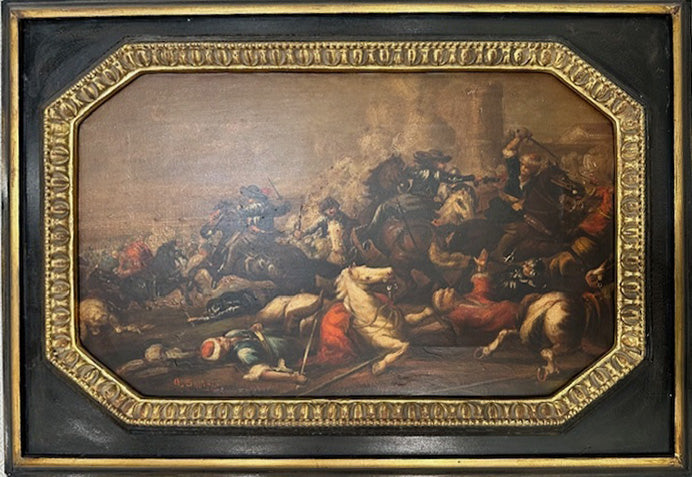 Antonio Savisio (attribuito a) - Battaglia terrestre