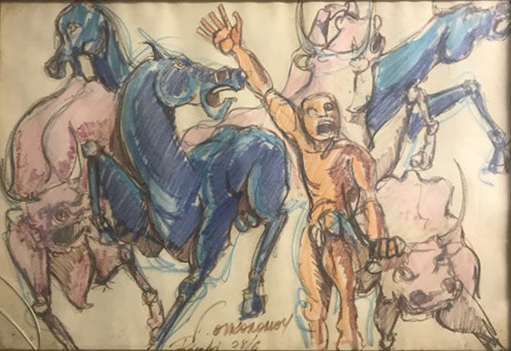 Unknown Artist - Horses and Bulls