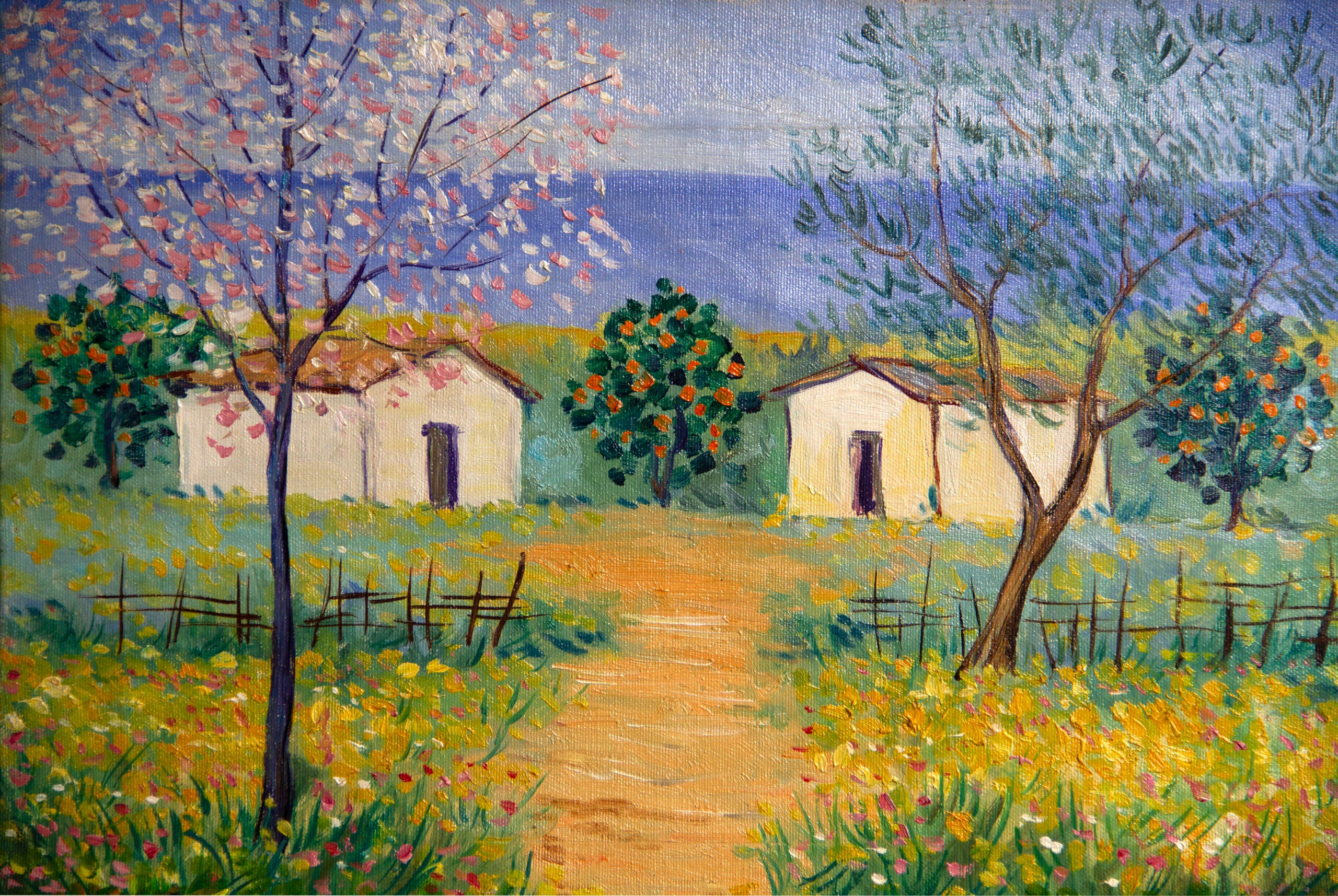 Michele Cascella - Paesaggio campestre
