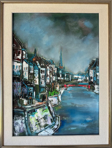 Danilo Acquisti - Senza titolo (Città sul fiume)
