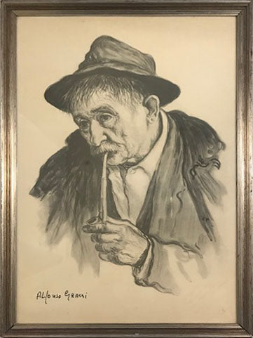 Alfonso Grassi - Uomo con pipa