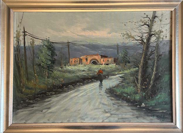 Senza titolo, olio su tela di S. Castellano, 70 x 50 cm