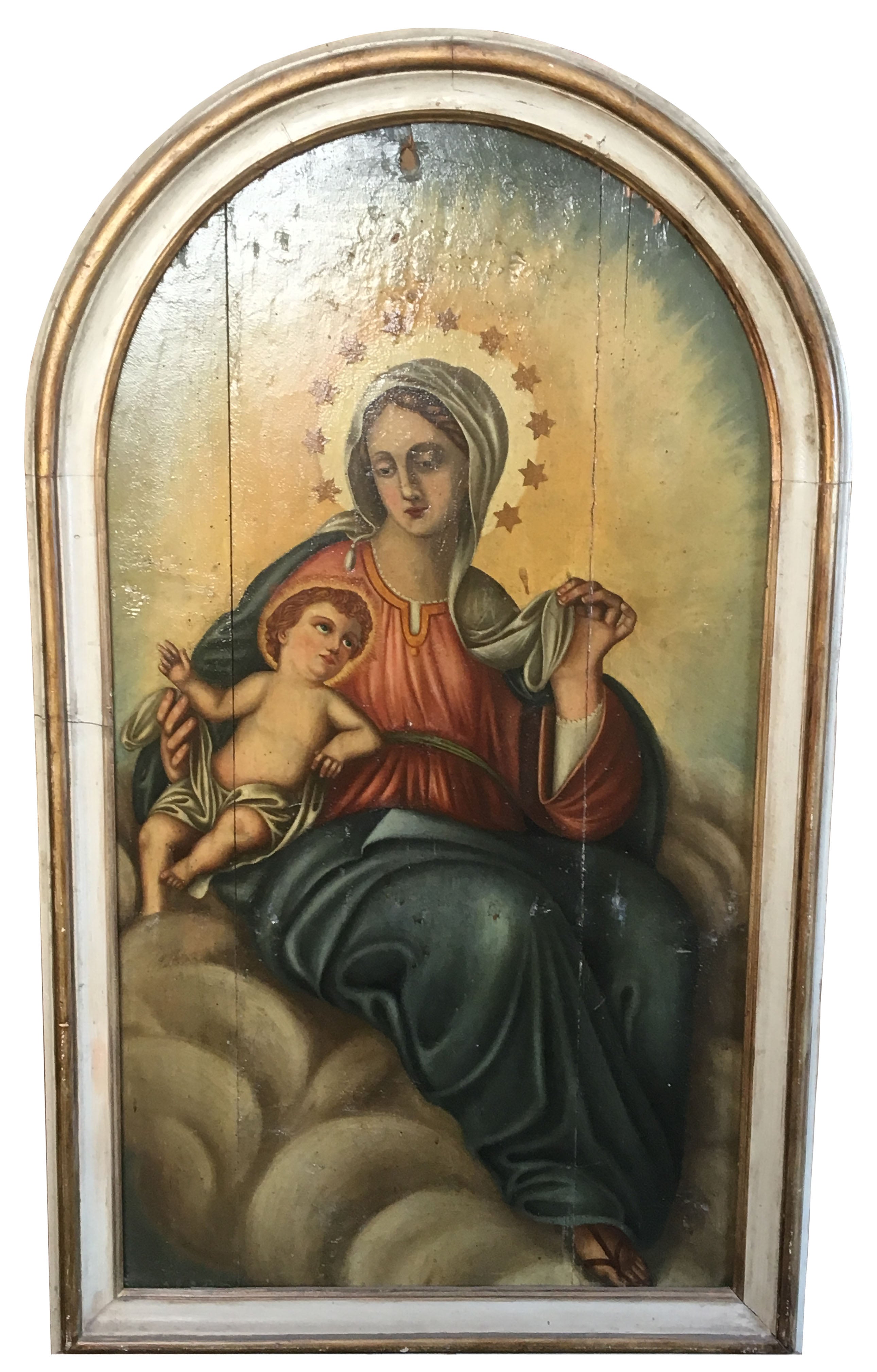 Scuola napoletana - Madonna con bambino