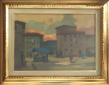 Renato Natali - Piazza Cavallotti mercato movimentato