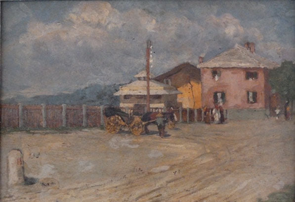 Attilio Pusterla - Stazione ferroviaria in riviera ligure