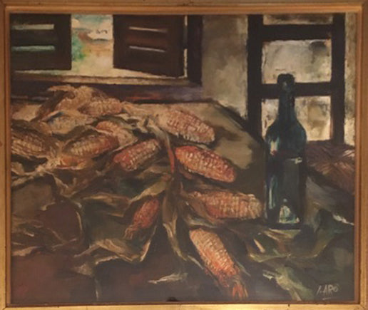 Saverio Arò Armeno - Interno con pannocchie